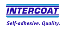 Intercoat logo on a custom label.