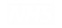 The NHS logo on a black background featuring high quality labels.